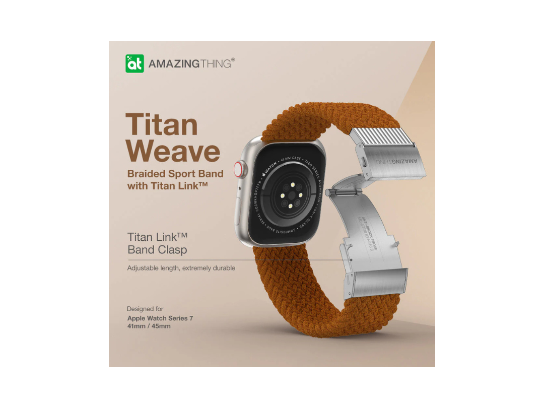 سوار ساعة AmazingThing Titan Weave الرياضي المضفر لسلسلة Apple Watch سوار ساعة AmazingThing Titan Weave الرياضي المضفر لسلسلة Apple Watch